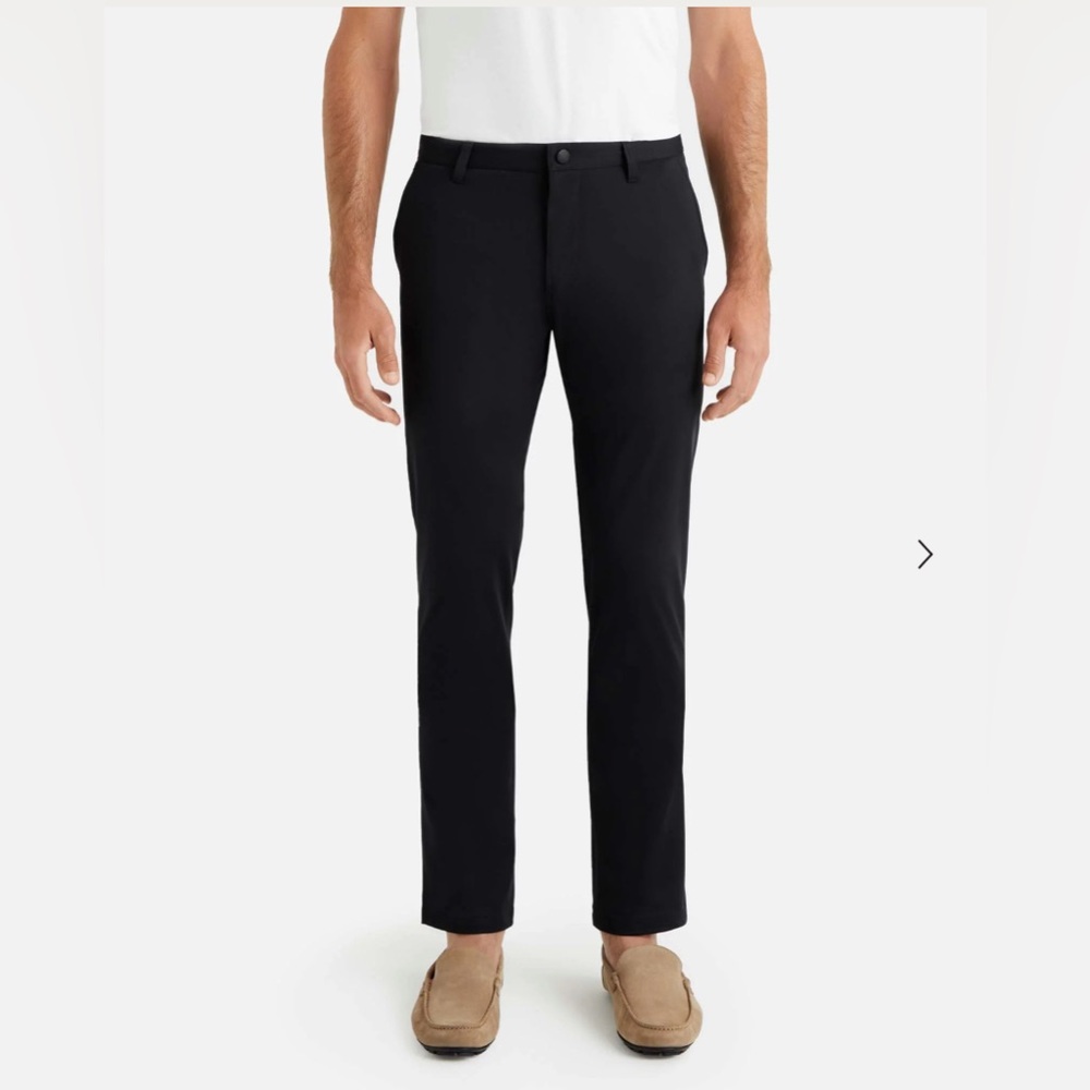 NWOT- RHÔNE Commuter Slim Straight pants, Black, size 36x33L